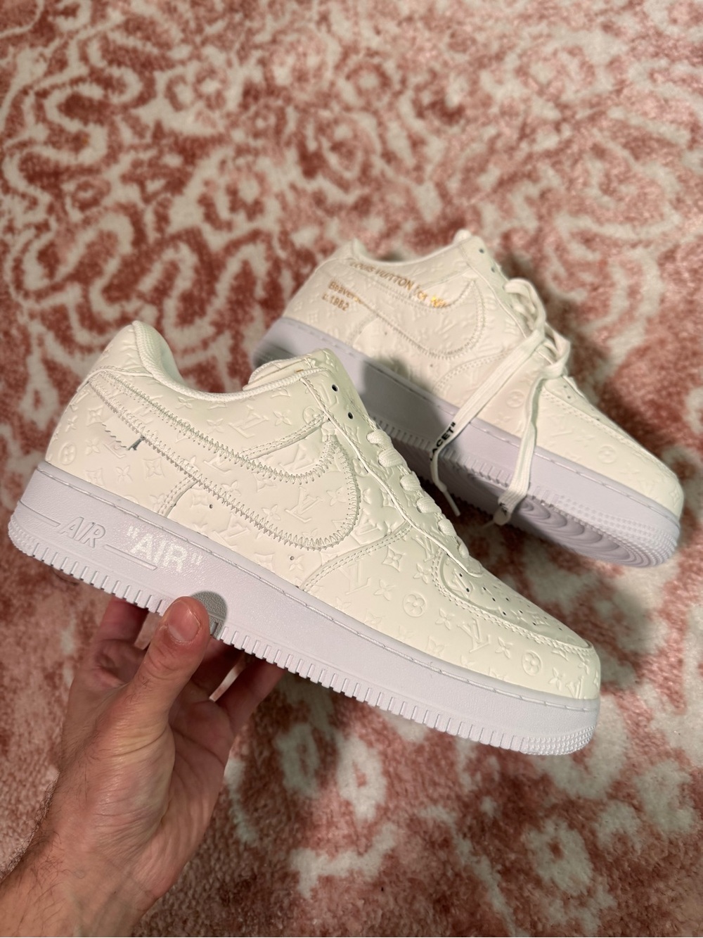 Louis Vuitton x Nike Air Force 1 Low 'Triple White'. Used. Men size 10